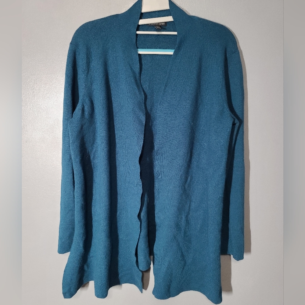Eileen Fisher Cardigan, XL, Teal